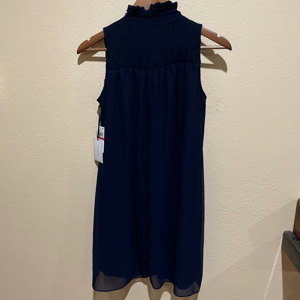1. State Sleeveless Shift Dress in Navy - Picture 9 of 11